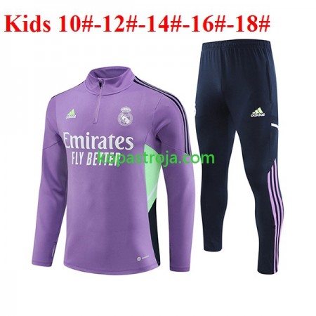 Real Madrid Barn Tränings Sweatshirtställ Lila 2023/24